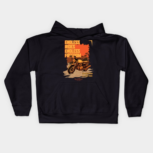 Intercepter gt 650 rider Kids Hoodie by ASAKDESIGNS